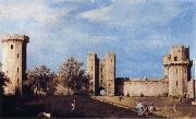 Canaletto The Courtyard of the Castle of Warwick painting
