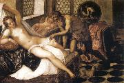 Tintoretto Vulcan Suuprises Venus and Mars oil