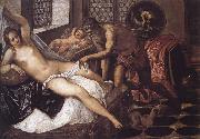Tintoretto Vulcano sorprende a Venus y Marte oil