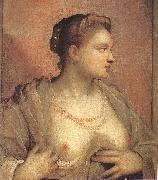 Tintoretto Portrait of a Woman Revealing her Breasts Spain oil painting artist