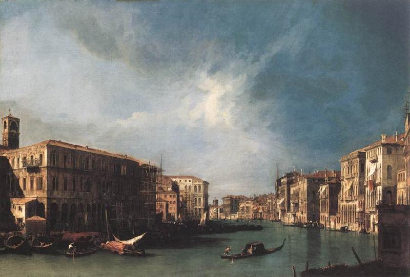 Canaletto The Grand Canal from Rialto toward the North oil painting image