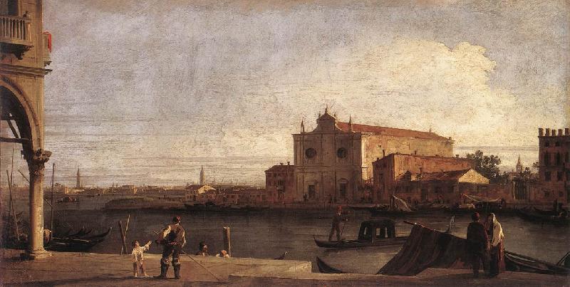 Canaletto View of San Giovanni dei Battuti at Murano d oil painting image
