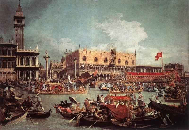 Canaletto The Bucintoro Returning to the Molo on Ascension Day fg oil painting picture