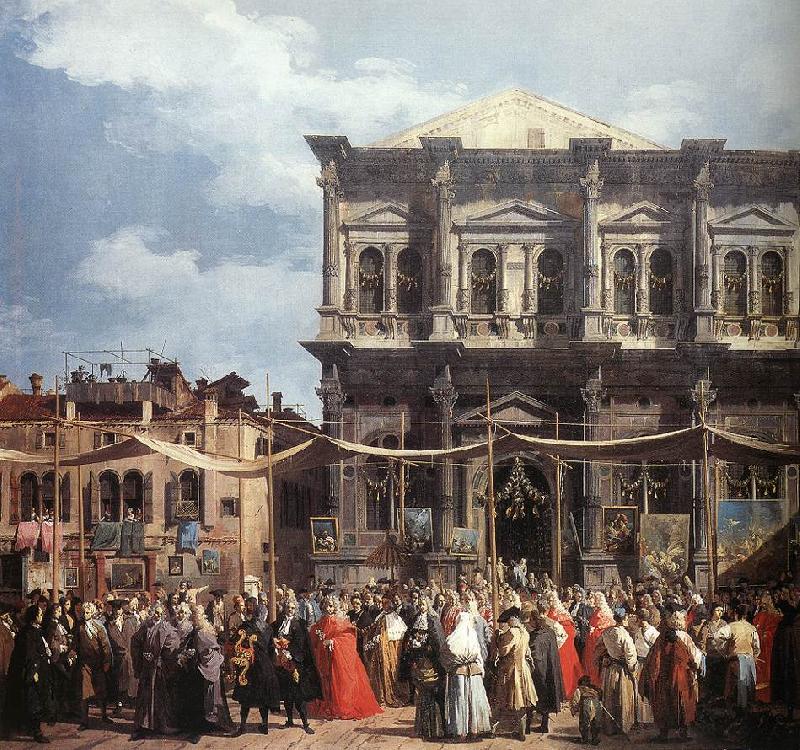 Canaletto The Feast Day of St Roch (detail) f oil painting picture