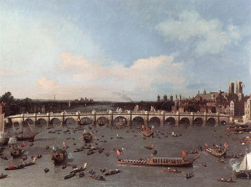 Canaletto London: Westminster Bridge from the North on Lord Mayor s Day oil painting image