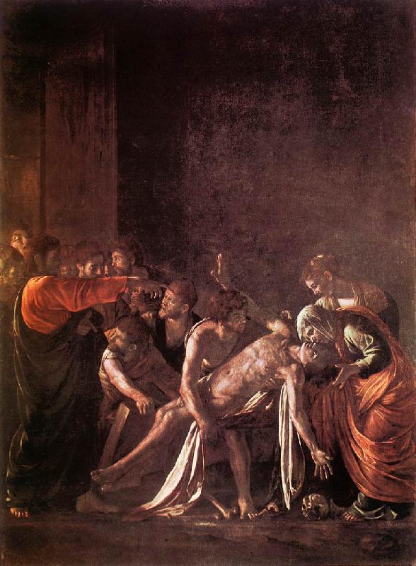 Caravaggio The Raising of Lazarus fg oil painting image