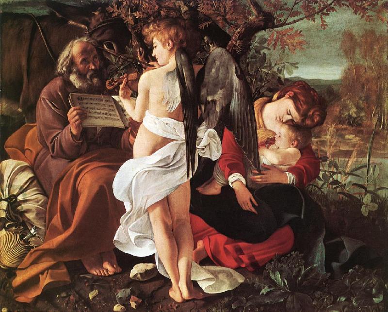 Caravaggio Rest on Flight to Egypt ff oil painting image