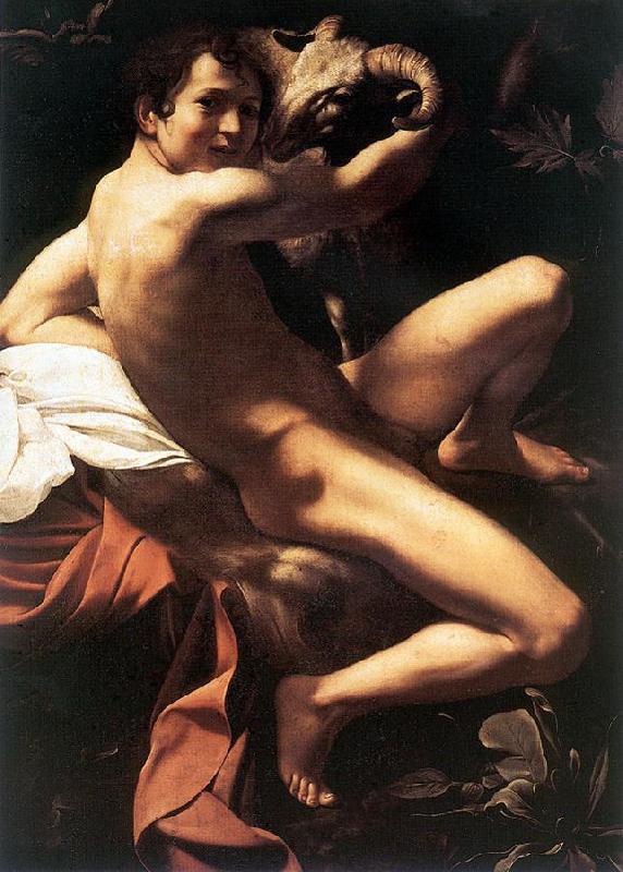 Caravaggio St. John the Baptist (Youth with Ram)  fdy oil painting image