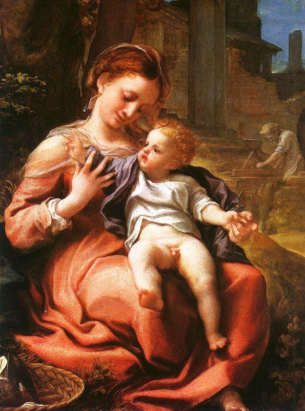 Correggio Madonna della Cesta, oil painting picture