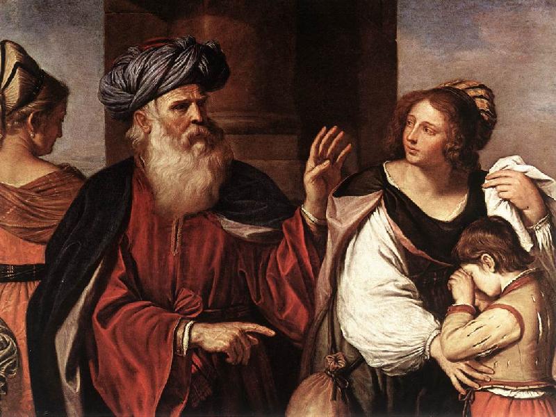 GUERCINO Abraham Casting Out Hagar and Ishmael sg oil painting image