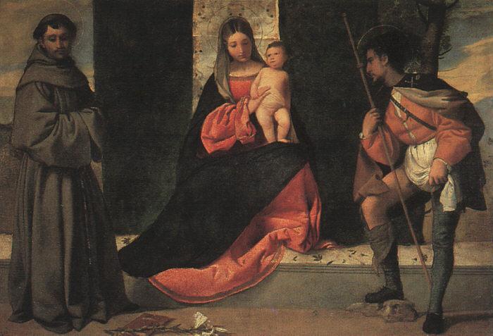 Giorgione The Virgin and Child with St.Anthony of Padua and Saint Roch oil painting image