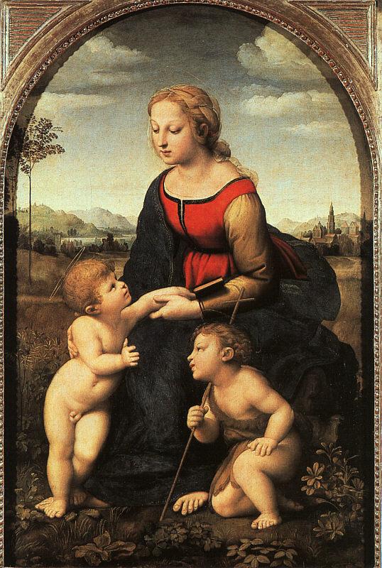 Raphael The Virgin and Child with John the Baptist oil painting picture