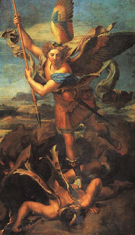 Raphael Saint Michael Trampling the Dragon oil painting picture