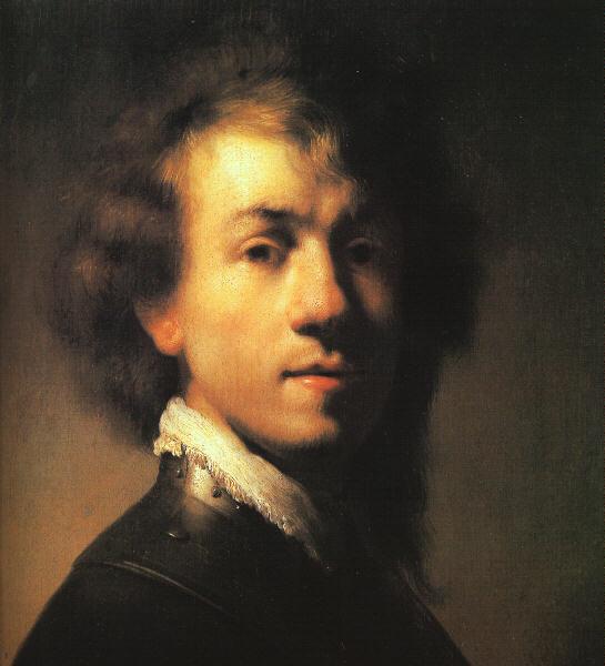 Rembrandt Self Portrait with Lace Collar oil painting image