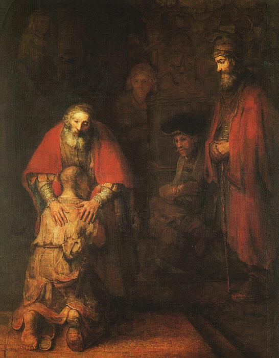 Rembrandt The Return of the Prodigal Son oil painting picture