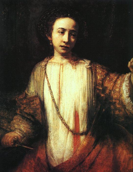 Rembrandt Lucretia oil painting picture