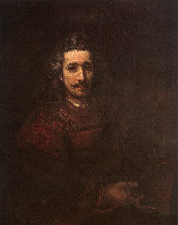 Rembrandt Man with a Magnifying Glass oil painting image