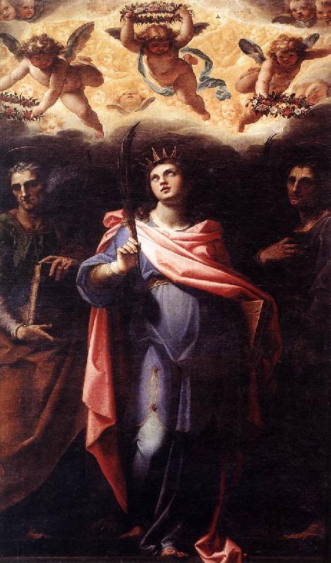POMARANCIO St Domitilla with Sts Nereus and Achilleus af oil painting image