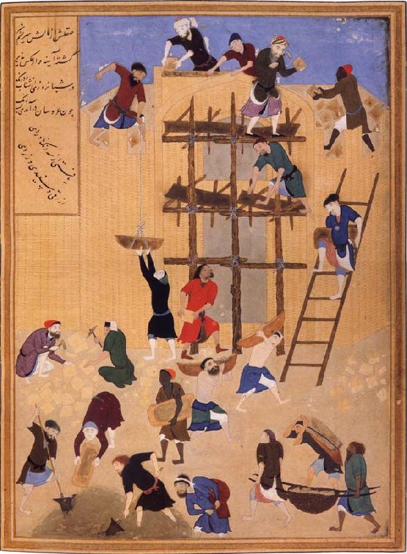 Bihzad Building ot Castle Khawarnaq,wherein the chamber of the seven icons will be hidden oil painting image