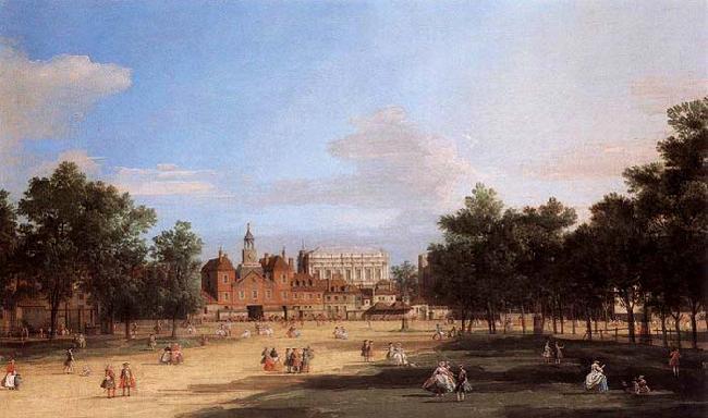 Canaletto the Old Horse Guards and Banqueting Hall, from St James-s Park oil painting image