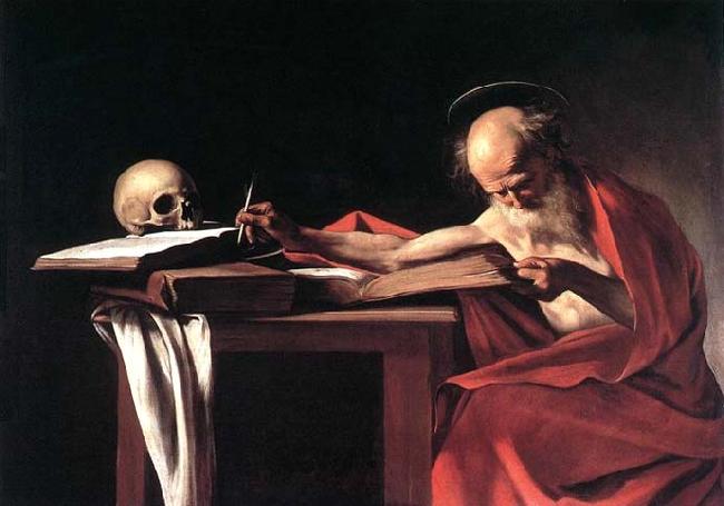 Caravaggio St Jerome oil painting image