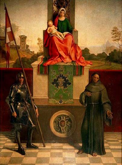 Giorgione Madonna and Child Enthroned between St Francis and St Liberalis oil painting image