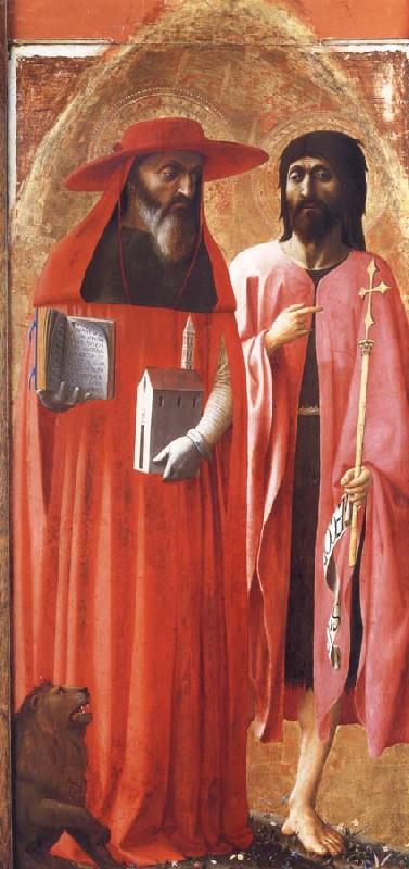 MASACCIO Saints Jerome and john the Baptist oil painting picture