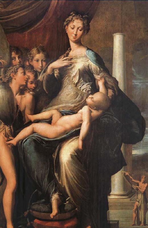 PARMIGIANINO The Madonna of the long neck oil painting image