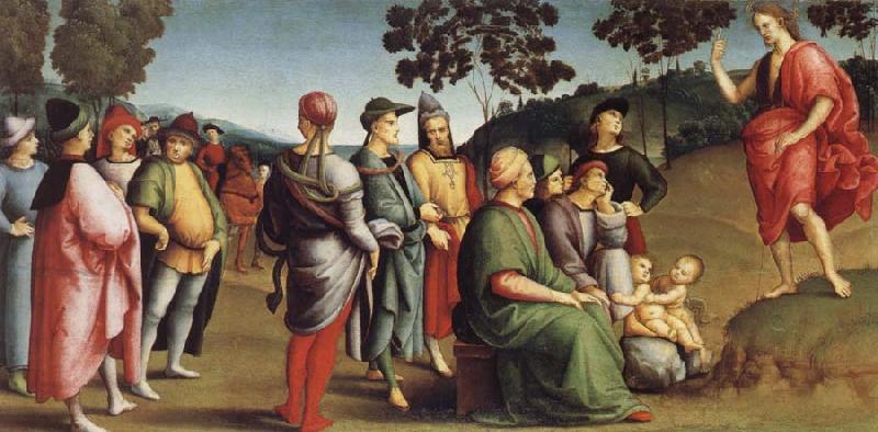 Raphael Saint John the Baptist Preaching oil painting image