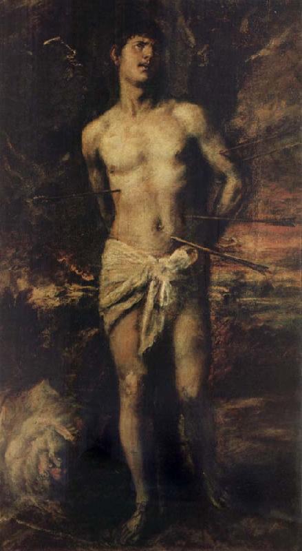 Titian St Sebastian oil painting image
