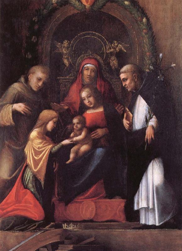 Correggio Sta Katarina-s mysterious formalning oil painting image