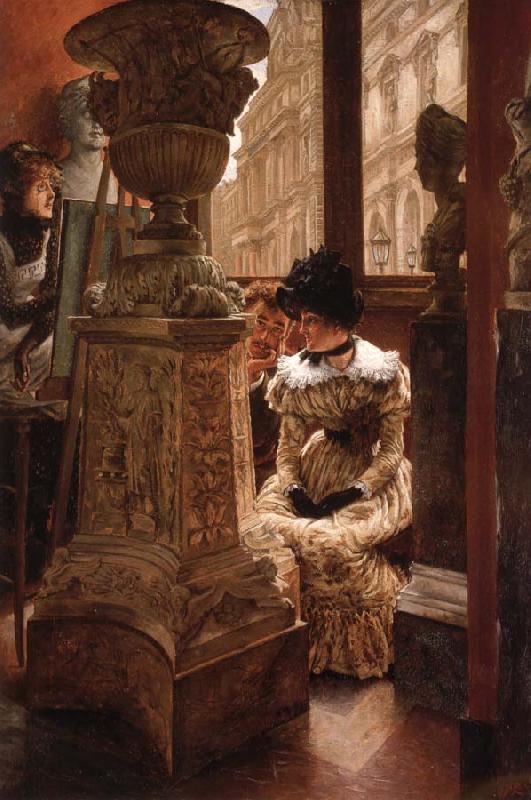 J.J.Tissot The Aesthetics at the Louvre oil painting picture