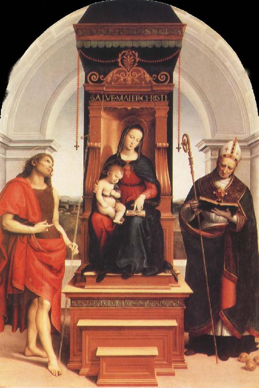 Raphael Virgin and Child with SS.John the Baptist and Nicholas oil painting image
