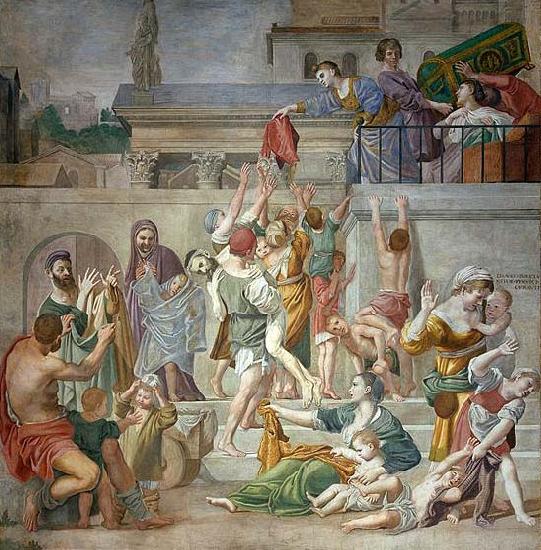 Domenichino St. Cecilia Distributing Alms oil painting picture