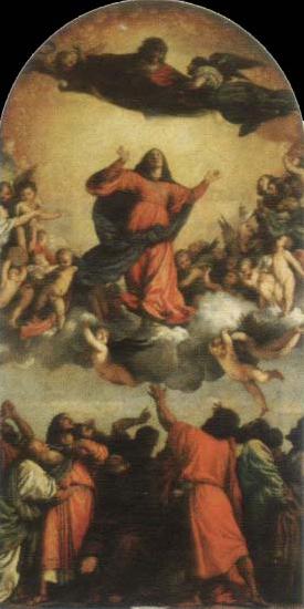 Titian assumption of the virgin oil painting image