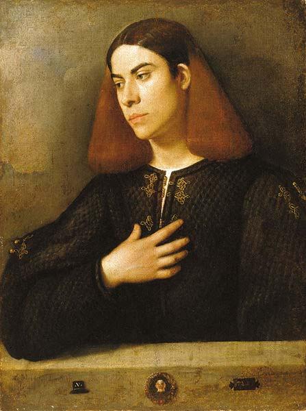 Giorgione The Budapest Portrait of a Young Man oil painting picture