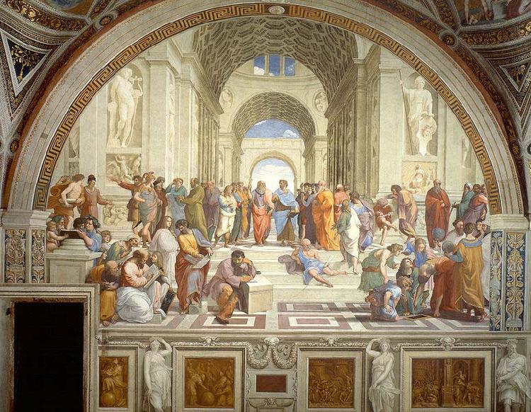 Raphael The School of Athens, Stanza della Segnatura oil painting image