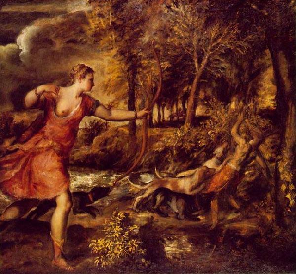 Titian The Death of Actaeon. oil painting picture