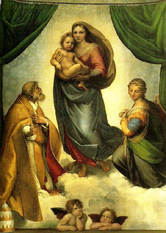 Raphael the sistine madonna oil painting image