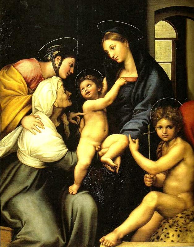 Raphael the madonna dell' impannata oil painting image