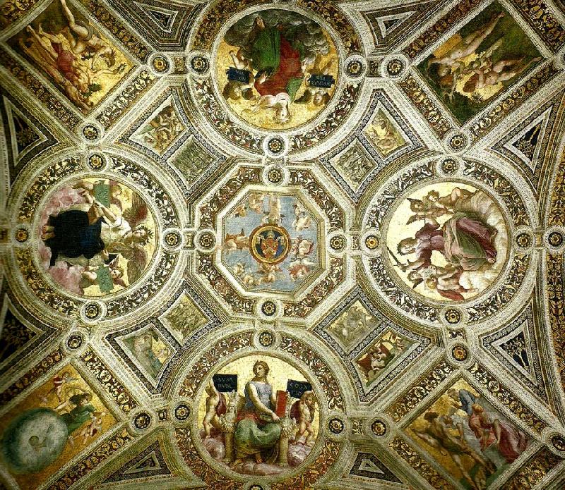 Raphael the ceiling of the stanza della segnatura, vatican palace oil painting image