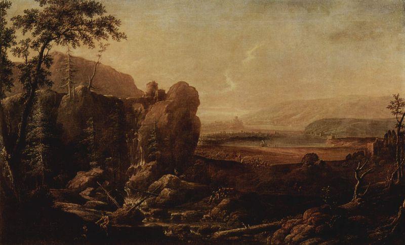 Alexander Landschaft mit Wasserfall oil painting image