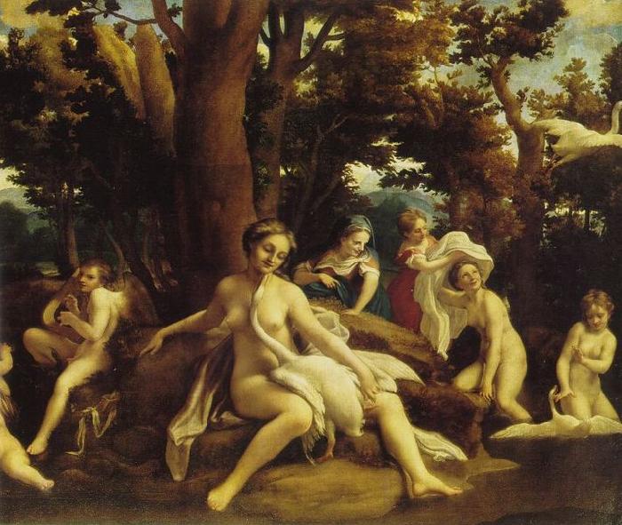 Correggio Leda mit dem Schwan oil painting image