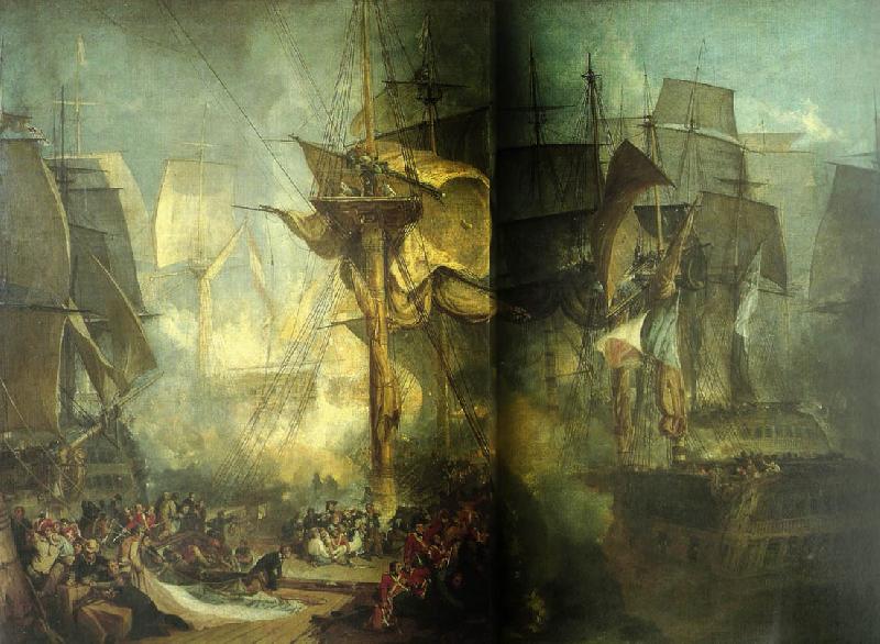 J.M.W.Turner the battle of trafalgar as seen from the mizen starboard shrouds of the victory oil painting image