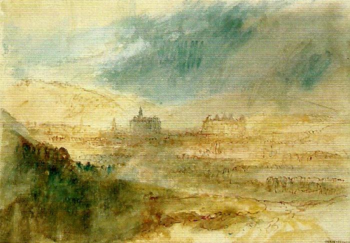 J.M.W.Turner view of eu, with the cathedral and chateau of louis philippe oil painting picture
