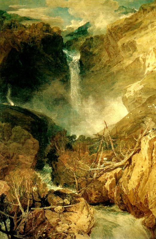 J.M.W.Turner fall of the reichenbach in the valley of oberhasli switzertand oil painting image