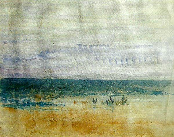 J.M.W.Turner figures on the shore 1835-40 oil painting image