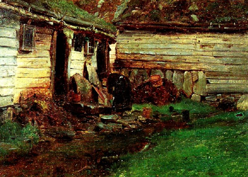 askevold gamle hus oil painting picture