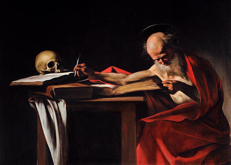 Caravaggio Saint Jerome Writing oil painting image