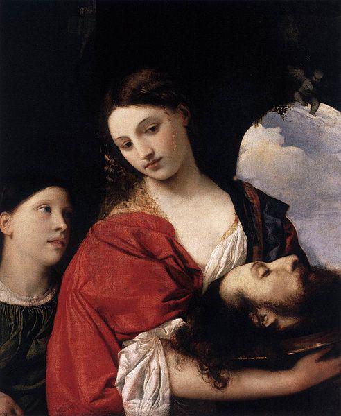 Titian Salome con la testa del Battista oil painting image